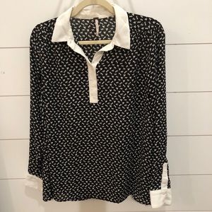 Free People Tiny Horse Print Blouse